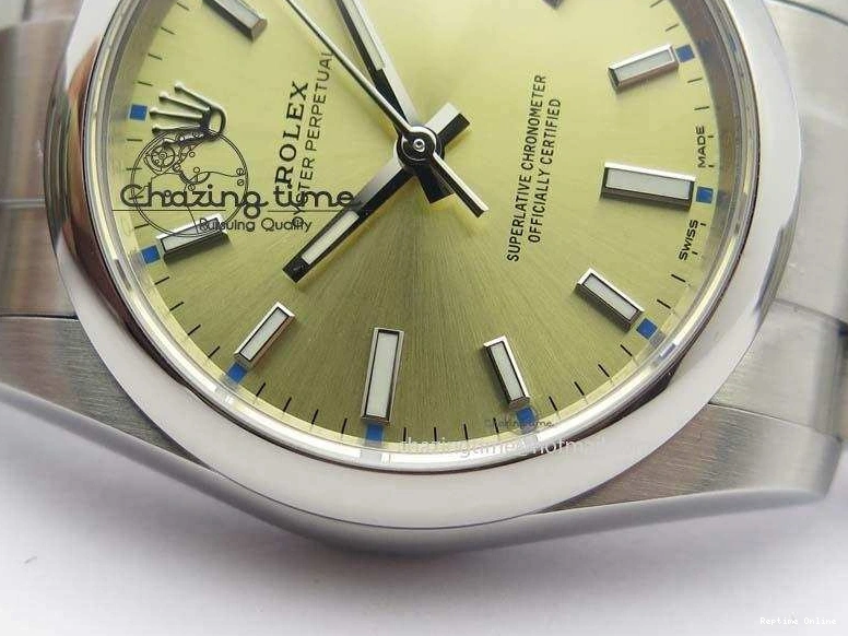 0120 Oyster Perpetual 34mm Ladies 114300 1:1 Best Edition Champagne Dial On SS Bracelet A FlexibleFit 3804